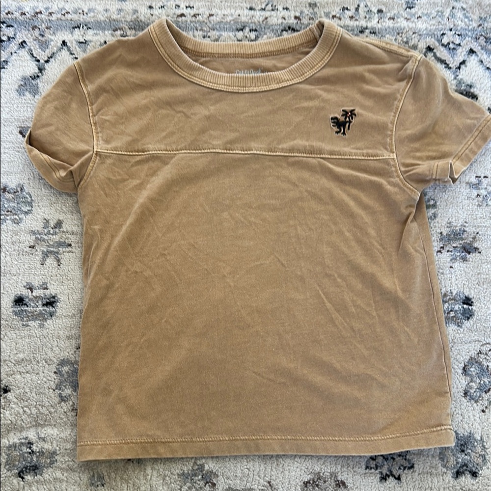 Cat & Jack Tan T-Shirt with Dinosaur